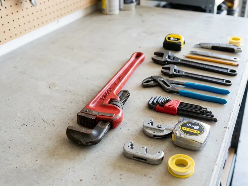 Professional plumbers in Marcelline, IL equipped with top-tier tools for residential and commercial plumbing services.